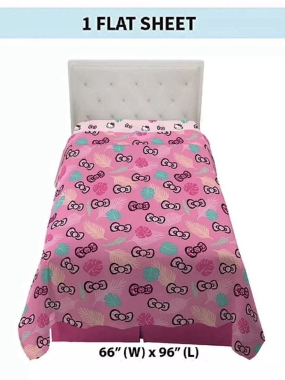 Hello Kitty Wild Jungle TWIN FLAT SHEET ONLY From Set / Microfiber